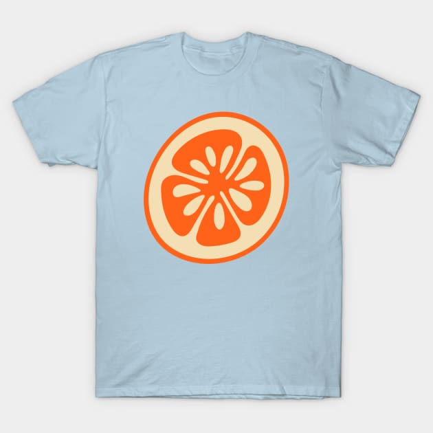 BIG ORANGE Tropical Citrus Summer Fruit Slice - UnBlink Studio by Jackie Tahara T-Shirt by UnBlink Studio by Jackie Tahara